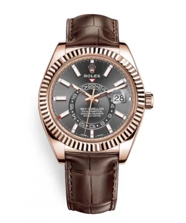 ROLEX SKY-DWELLER - 326135-0008 - RHODIUM INDEX - DÂY DA -42MM