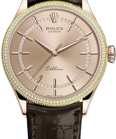 ROLEX CELLINI TIME 50605RBR - 0011 - SUNDUST - EVEROSE GOLD 18K - 39MM