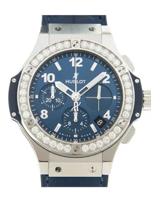 Hublot Big Bang Chronograph Steel Blue Diamonds Chronograph 41mm