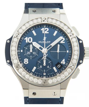 Hublot Big Bang Chronograph Steel Blue Diamonds Chronograph 41mm