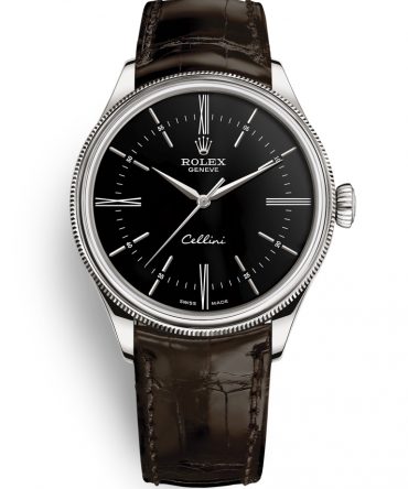ROLEX CELLINI TIME 50509 - 0022 - BLACK DIAL - WHITE GOLD 18K - 39MM