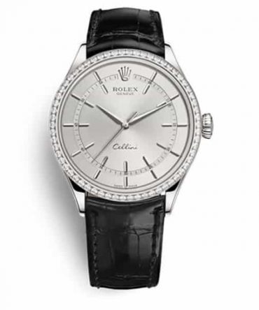 ROLEX CELLINI TIME 50709RBR - 0010 - SILVER DIAL - WHITE GOLD 18K - 39MM