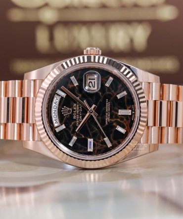 Alternative view of ROLEX DAY DATE 228235-0045 40MM Eisenkiesel Dial 18k EveroseGold