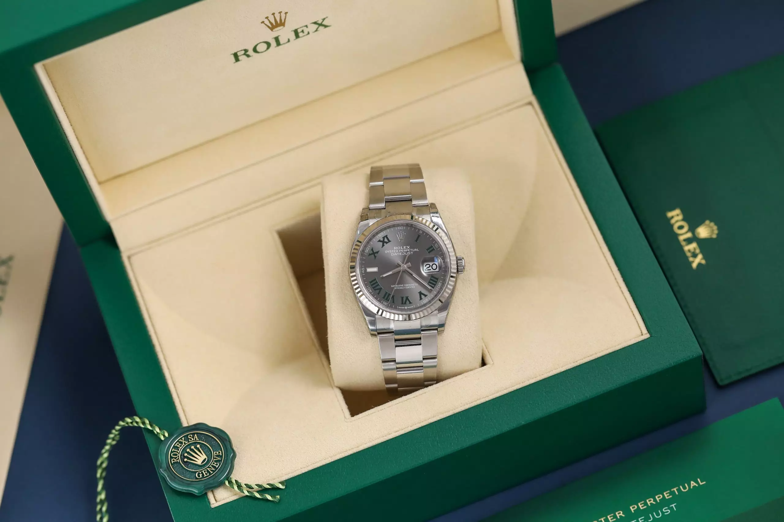 Rolex Datejust 126234-0046 - Wimbledon, 36mm, Oyster, White Gold 18K - Ảnh 3