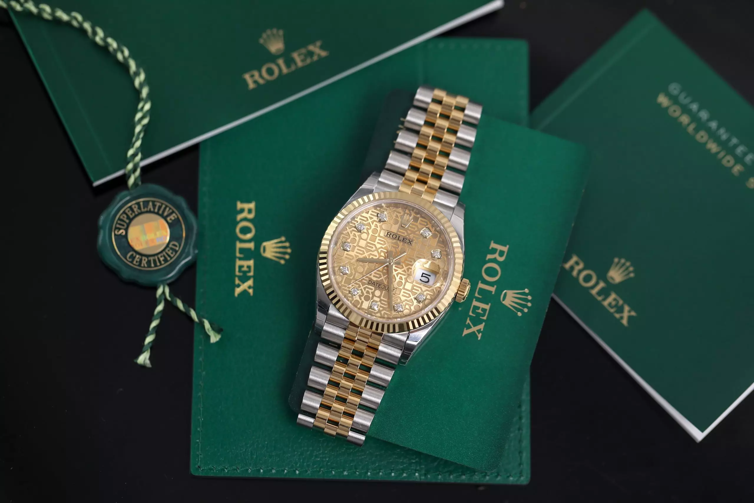Rolex Datejust 126233-0033 - Jubilee Gold Dial, Diamonds - Ảnh 3