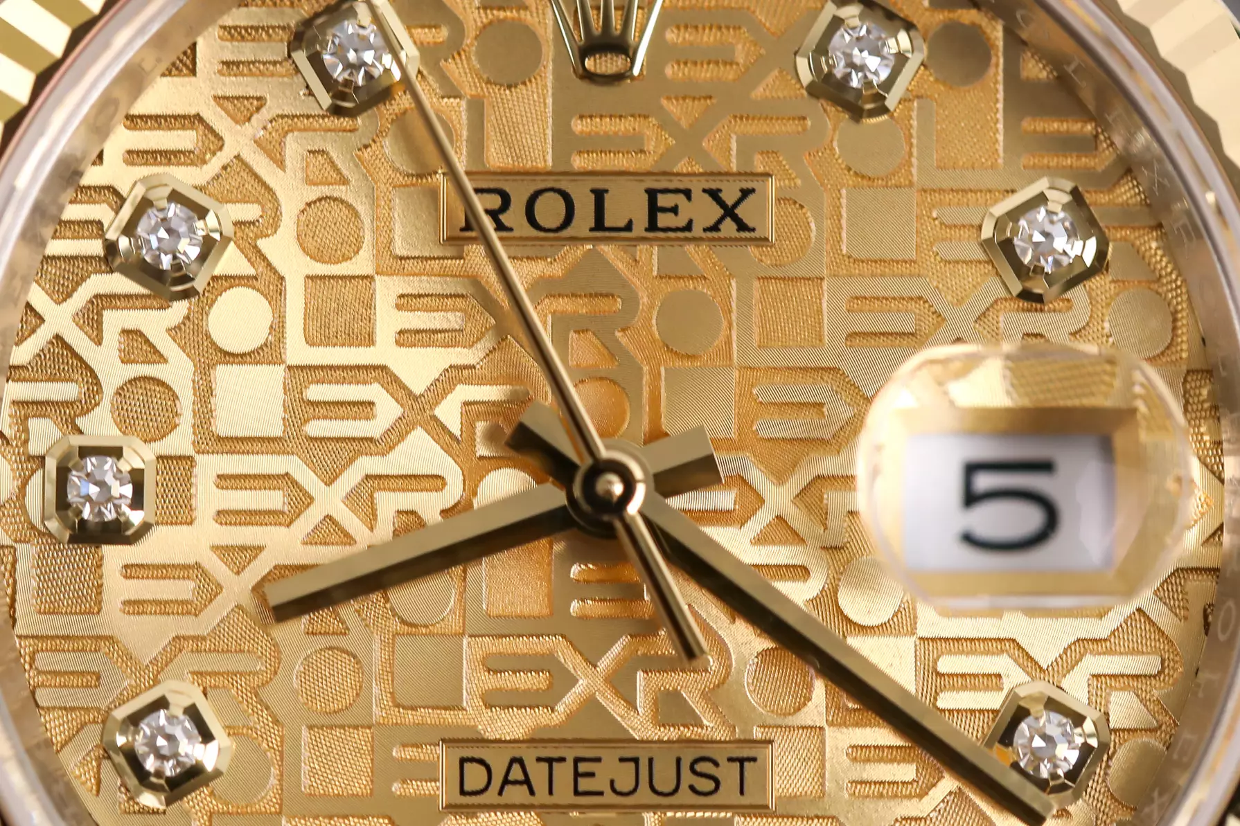 Rolex Datejust 126233-0033 - Jubilee Gold Dial, Diamonds - Ảnh 4