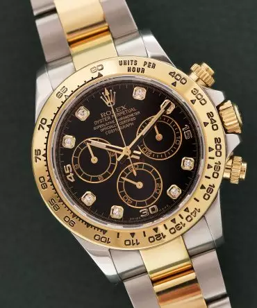 Alternative view of Rolex Cosmograph Daytona 116503-0008 - 40mm - Black Dial With Diamonds - Oyster Steel Yellow Gold 18K
