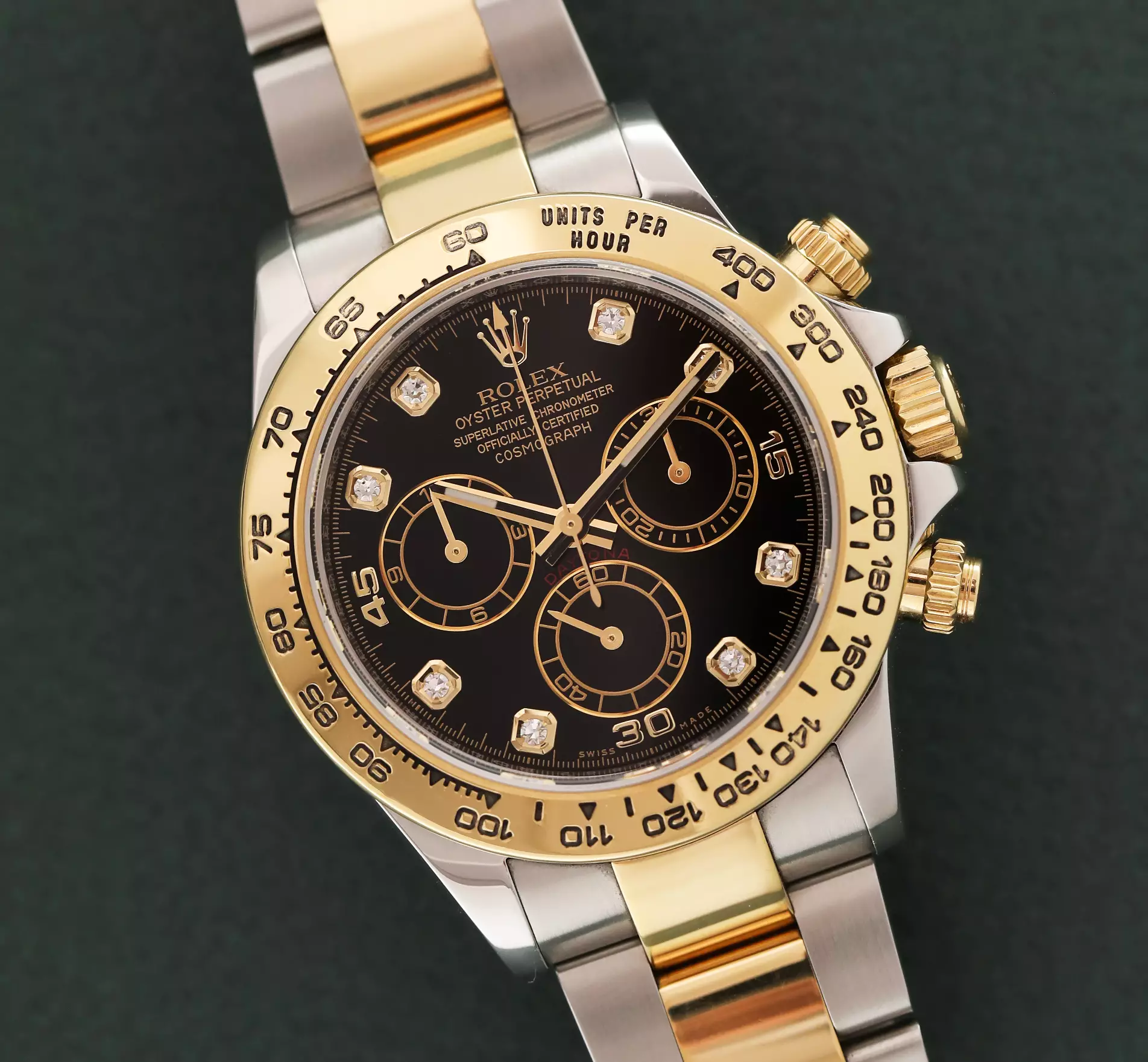 Rolex Cosmograph Daytona 116503-0008 - 40mm - Black Dial With Diamonds - Oyster Steel Yellow Gold 18K - Ảnh 2