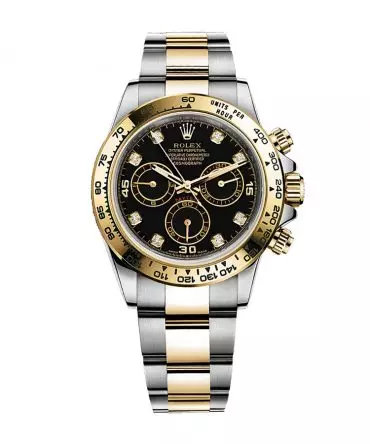 Rolex Cosmograph Daytona 116503-0008 - 40mm - Black Dial With Diamonds - Oyster Steel Yellow Gold 18K
