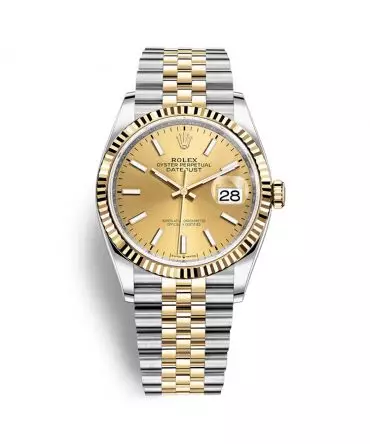 Rolex Datejust 126233-0015 - Gold Dial, Chromalight, Yellow Gold 18k, Jubilee