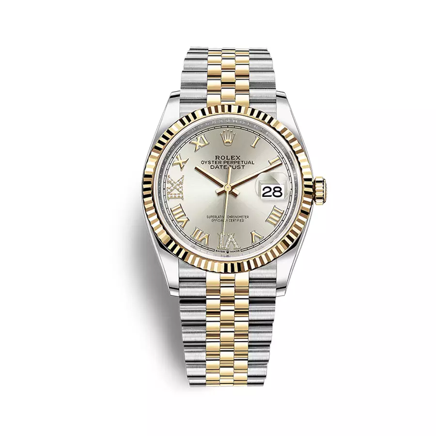 Rolex Datejust 126233-0031 - Grey Dial, Yellow Gold 18K, Diamonds