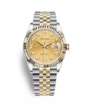 Rolex Datejust 126233-0033 - Jubilee Gold Dial, Diamonds