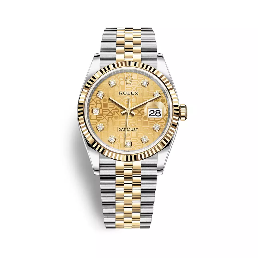 Rolex Datejust 126233-0033 - Jubilee Gold Dial, Diamonds
