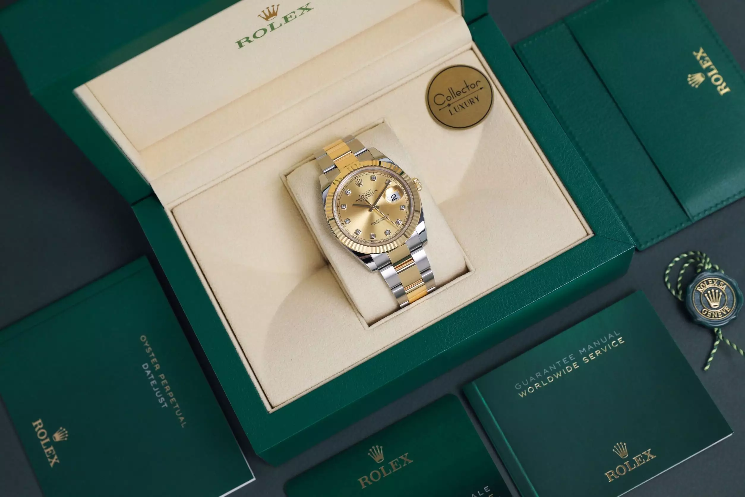 Rolex Datejust 126333-0011 - 41mm - Gold Dial With Diamonds , Oyster Demi Yellow Gold 18K - Ảnh 2