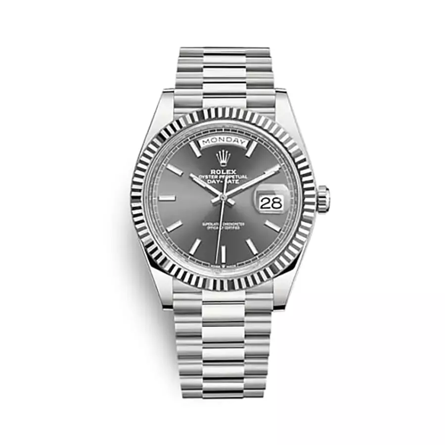 Rolex Day Date 228239-0060 - 40mm - Grey Dial - President White Gold 18K