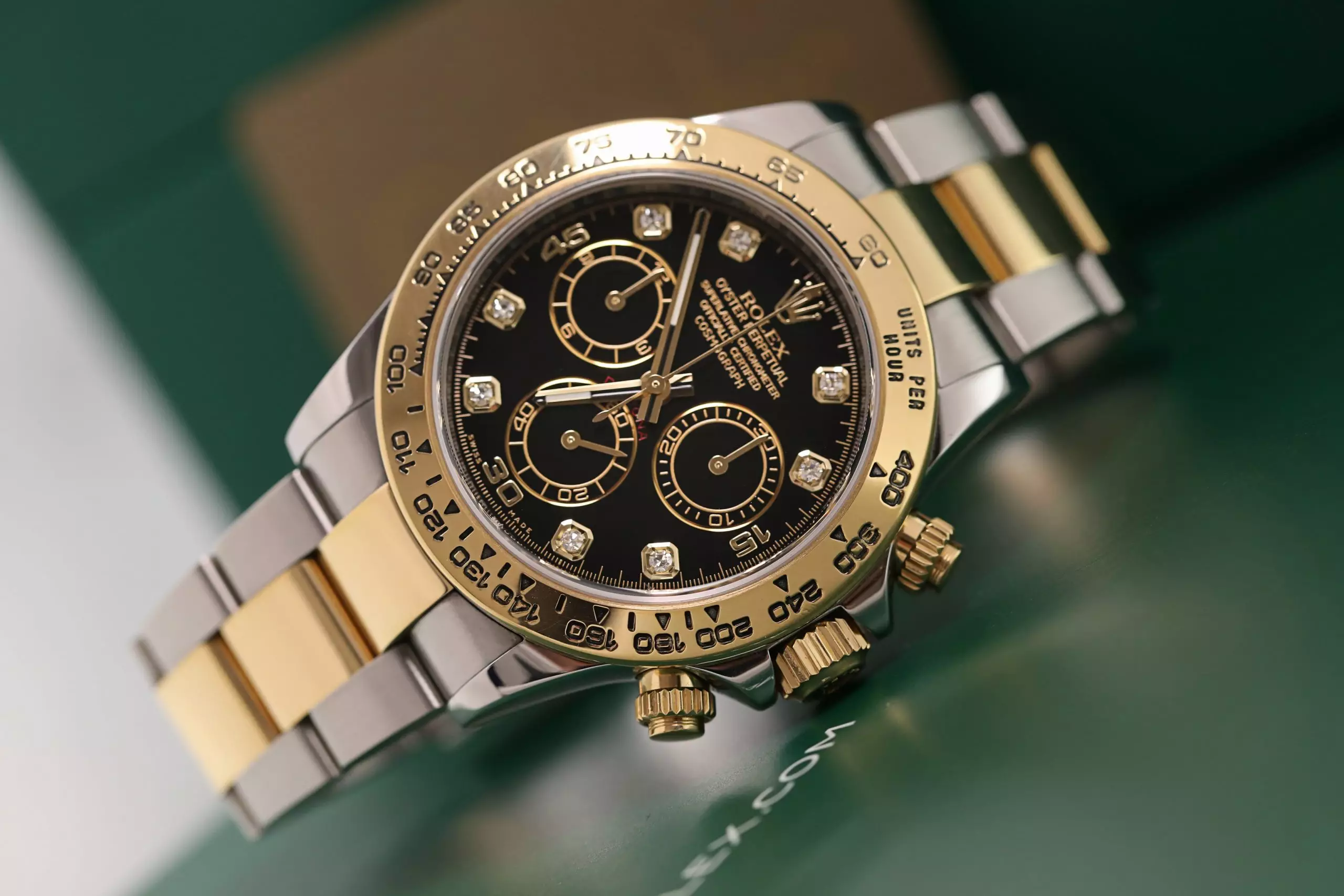 Rolex Cosmograph Daytona 116503-0008 - 40mm - Black Dial With Diamonds - Oyster Steel Yellow Gold 18K - Ảnh 3