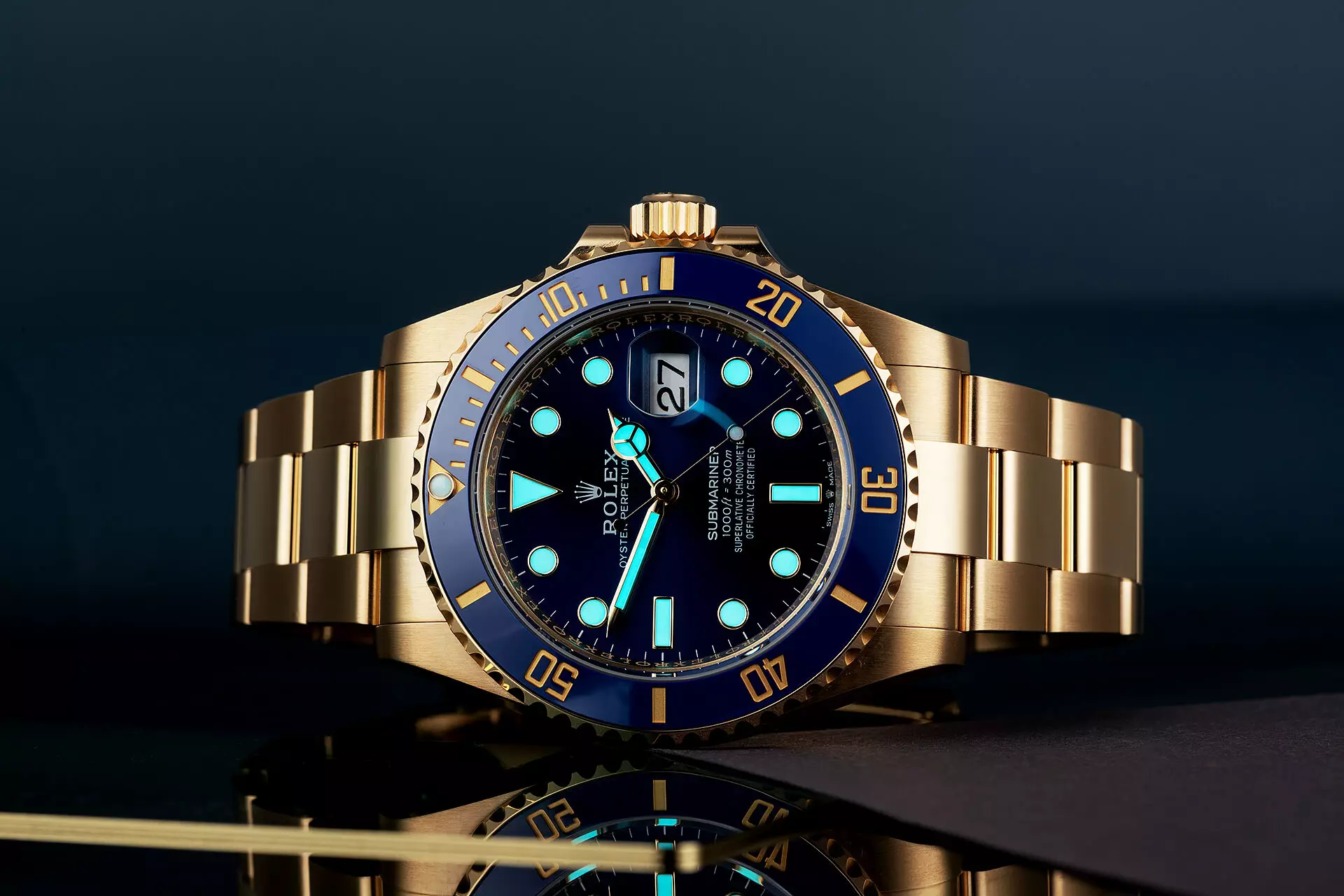 Rolex Submariner Date 126618LB, 41mm, Blue Dial, Oyster Full Yellow Gold 18K - Ảnh 4