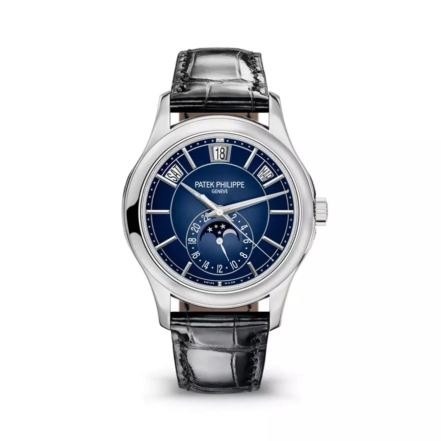 PATEK PHILIPPE COMPLICATIONS 5205G-013 Annual Calendar, Moonphase - Blue Dial - 40mm - White Gold 18K