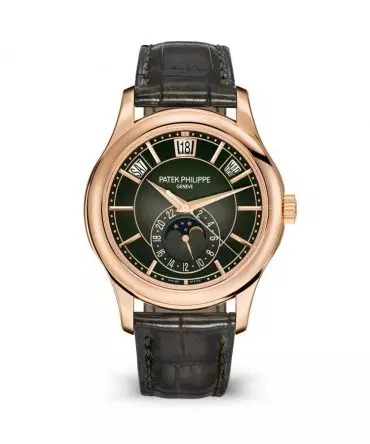 PATEK PHILIPPE Complications - 5205R-011 Annual Calendar, Moonphase - Green Dial - 40mm -  Rose Gold 18K