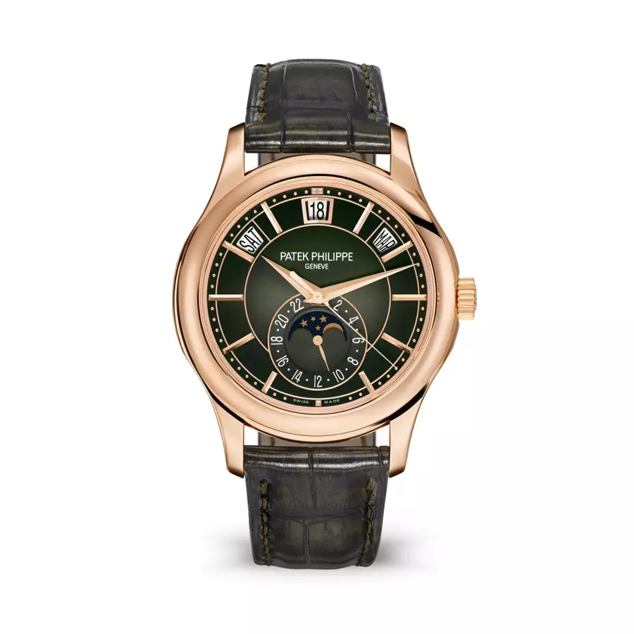 PATEK PHILIPPE Complications - 5205R-011 Annual Calendar, Moonphase - Green Dial - 40mm -  Rose Gold 18K