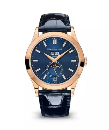PATEK PHILIPPE Complications 5396R-015 - Annual Calender, Moonphase - Blue Dial - 38.5mm - Rose Gold 18K