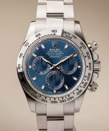 Alternative view of Rolex Cosmograph Daytona 116509-0071 - 40mm - Blue Dial - Oyster Steel White Gold 18K - Captian American