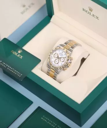 Alternative view of Rolex Cosmograph Daytona 116503-0001 - 40mm - White Dial - Oyster Steel Yellow Gold 18K