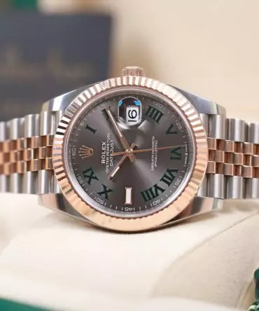 Alternative view of Rolex Datejust 126331-0016 - 41mm - Wimbledon Dial, Jubilee Demi Everose Gold 18K