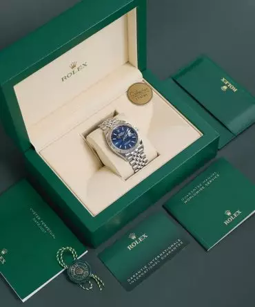 Alternative view of Rolex Datejust 126234-0017 - Blue Dial, 36mm, Jubilee, White Gold 18K