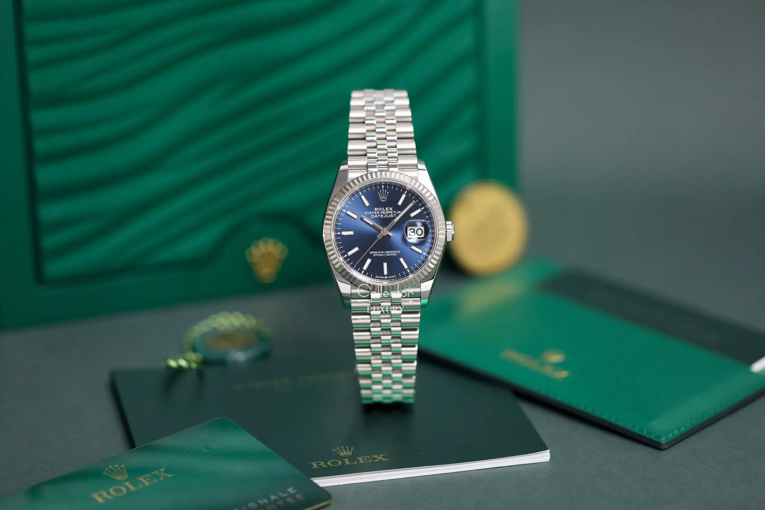 Rolex Datejust 126234-0017 - Blue Dial, 36mm, Jubilee, White Gold 18K - Ảnh 3