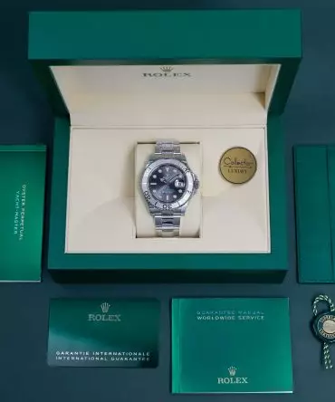 Alternative view of Rolex Yacht Master 126622-0001 - Grey Dial - Oystersteel / Platinum - 40mm