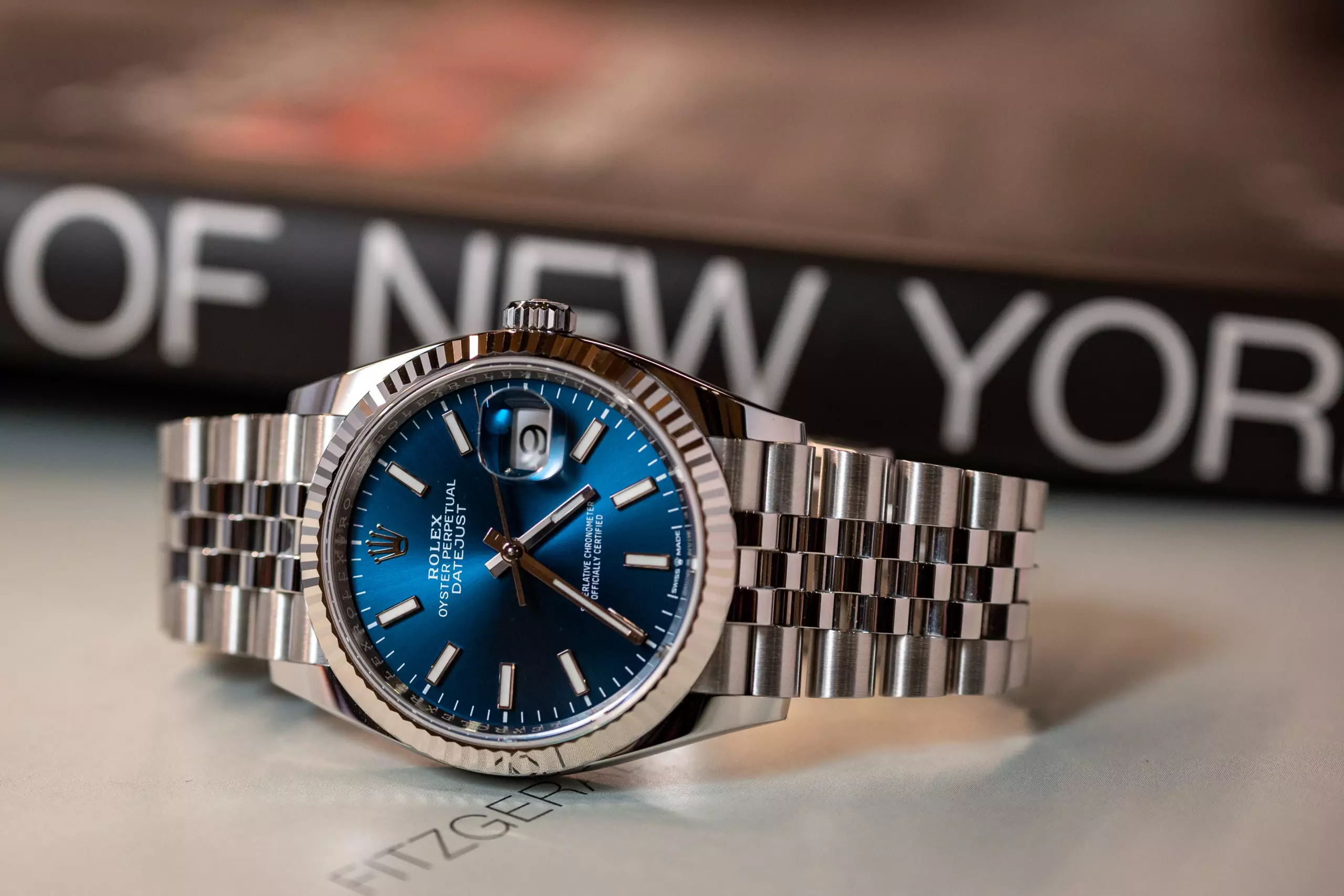Rolex Datejust 126234-0017 - Blue Dial, 36mm, Jubilee, White Gold 18K - Ảnh 4