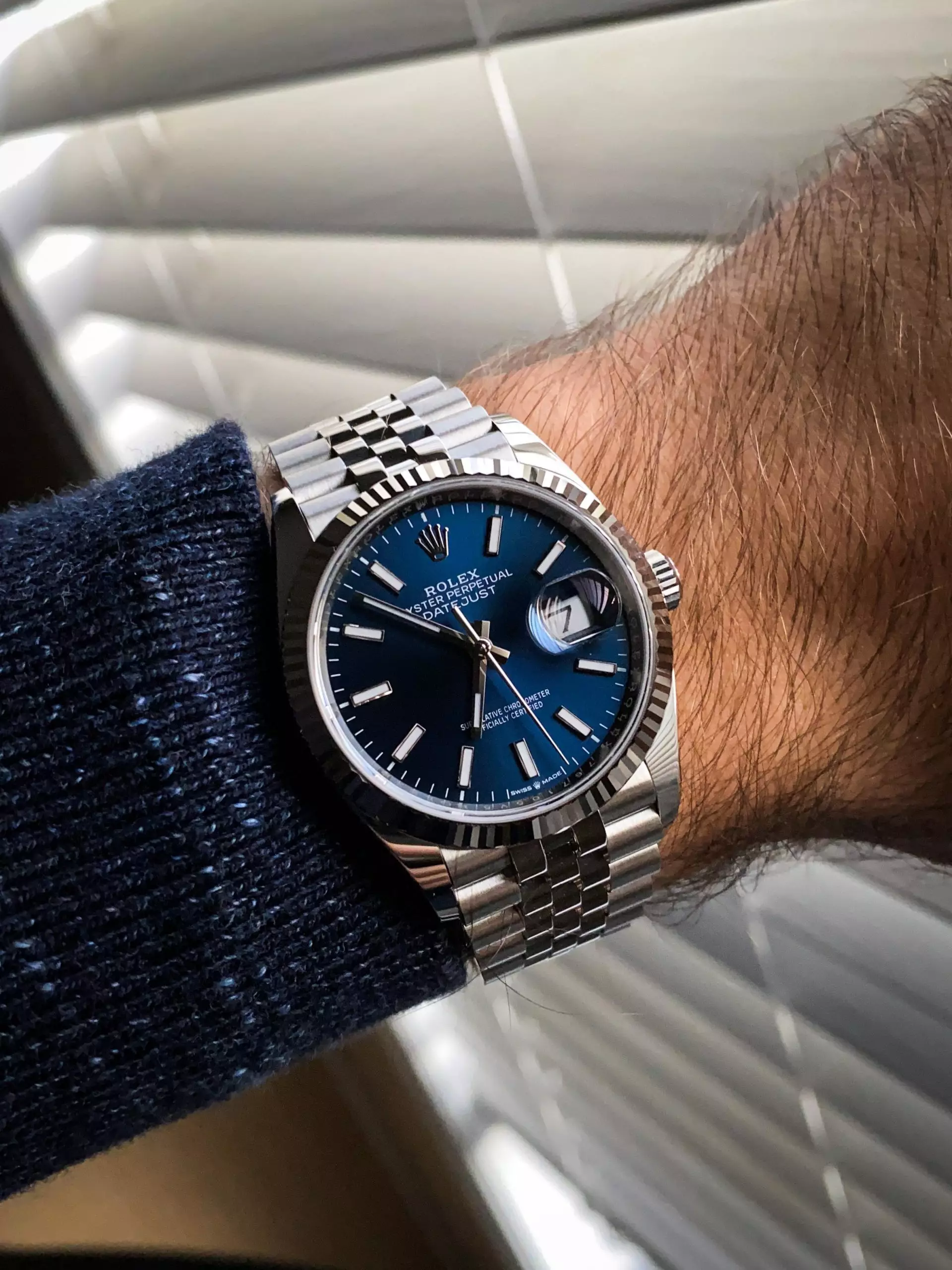 Rolex Datejust 126234-0017 - Blue Dial, 36mm, Jubilee, White Gold 18K - Ảnh 5