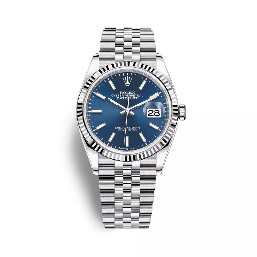 Rolex Datejust 126234-0017 - Blue Dial, 36mm, Jubilee, White Gold 18K
