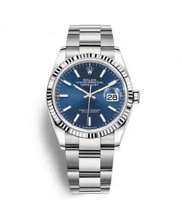 Rolex Datejust 126234-0018 - Blue Dial, 36mm, Oyster, White Gold 18K