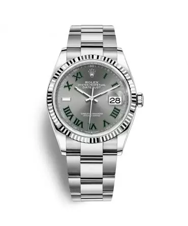 Rolex Datejust 126234-0046 - Wimbledon, 36mm, Oyster, White Gold 18K