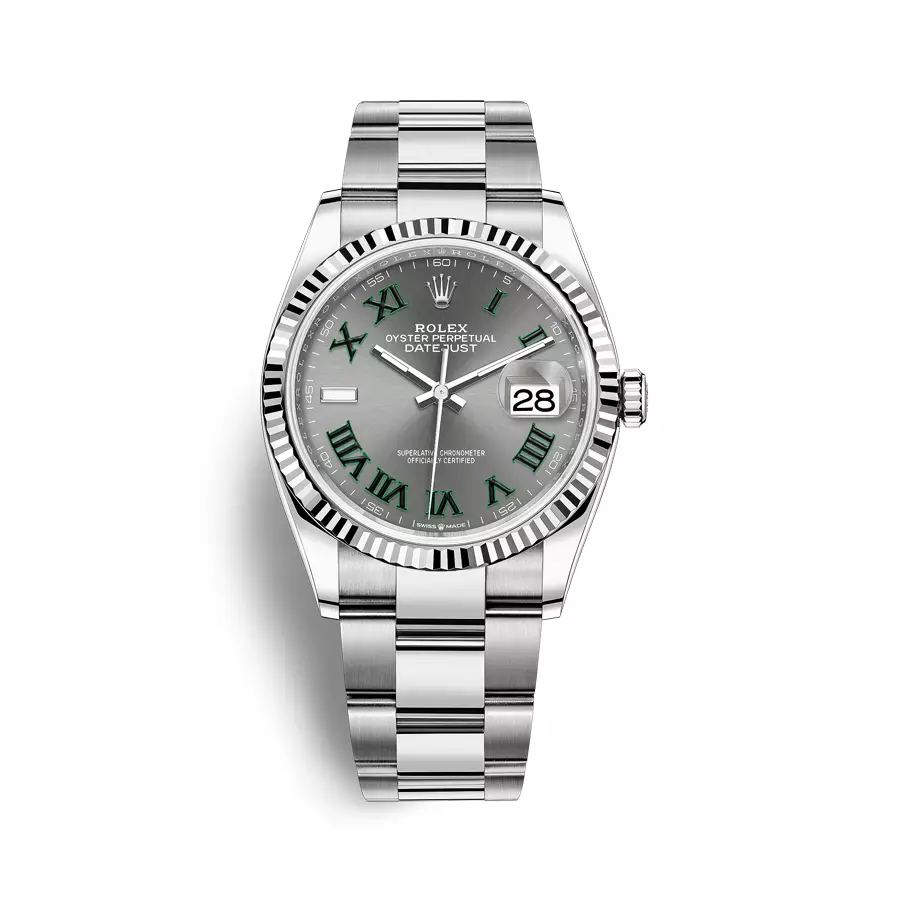 Rolex Datejust 126234-0046 - Wimbledon, 36mm, Oyster, White Gold 18K