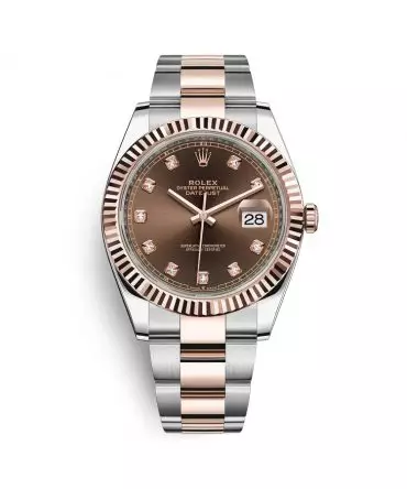Rolex Datejust 126331-0003 - 41mm - Chocolate Dial with Diamonds, Oyster Demi Everose Gold 18K