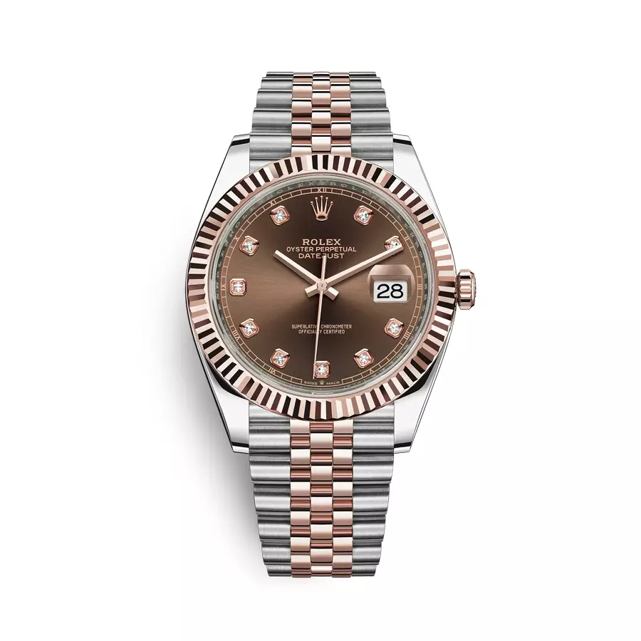 Rolex Datejust 126331-0004 - 41mm - Chocolate Dial with Diamonds, Jubilee Demi Everose Gold 18K