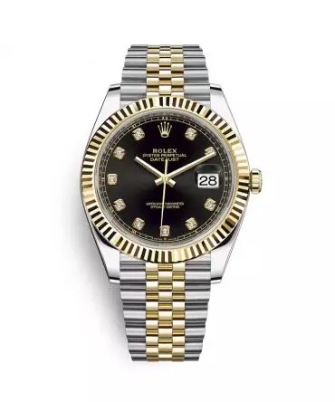 Rolex Datejust 126333-0006 - Black Dial with Diamonds, Jubilee Demi Yellow Gold 18K