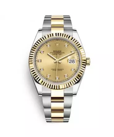 Rolex Datejust 126333-0011 - 41mm - Gold Dial With Diamonds , Oyster Demi Yellow Gold 18K