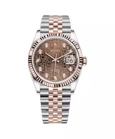 Rolex Datejust 126231-0025 - Jubilee Chocolate Dial with Diamonds, 36mm, Jubilee, Everose Gold 18K