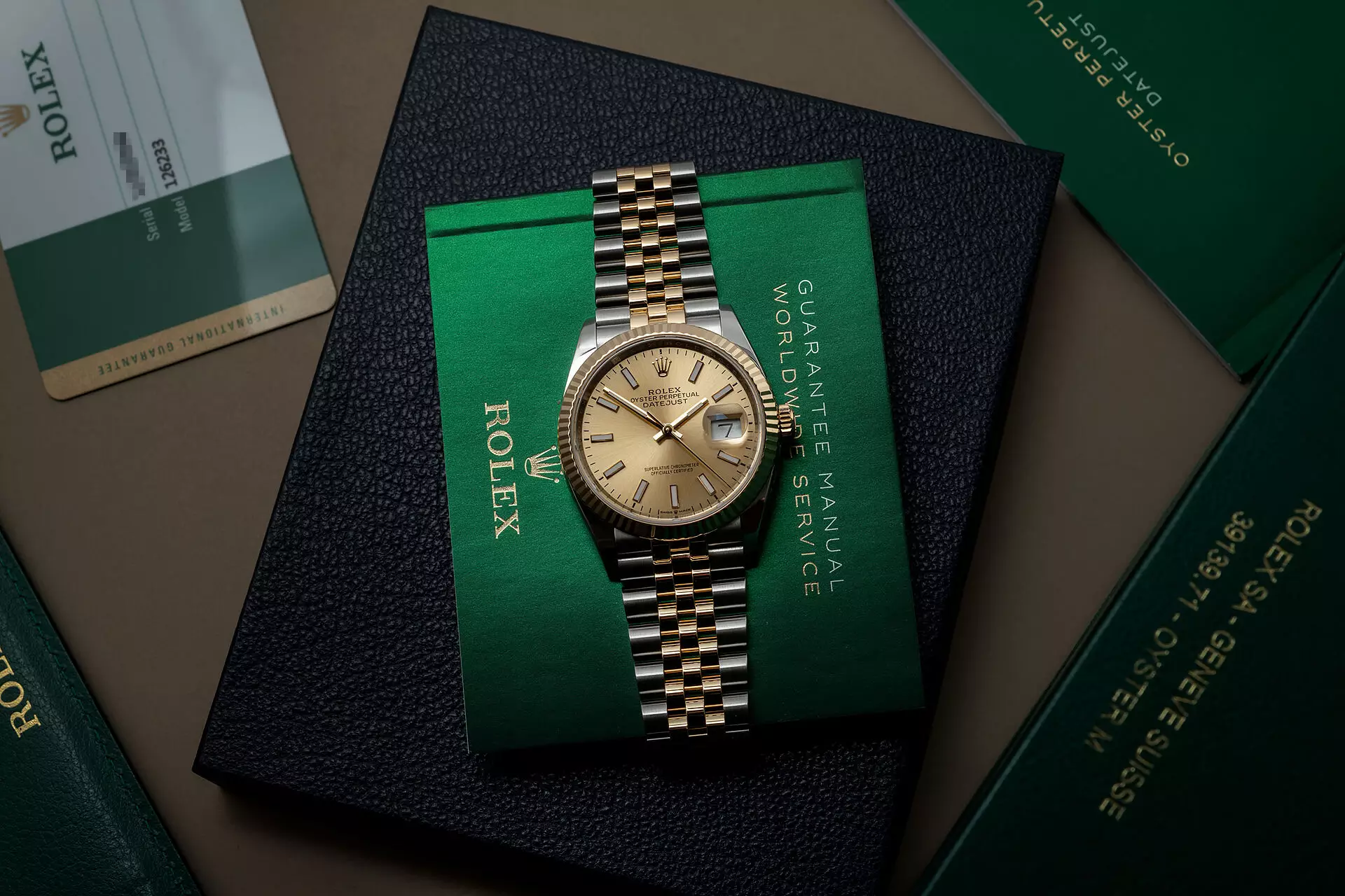 Rolex Datejust 126233-0015 - Gold Dial, Chromalight, Yellow Gold 18k, Jubilee - Ảnh 4