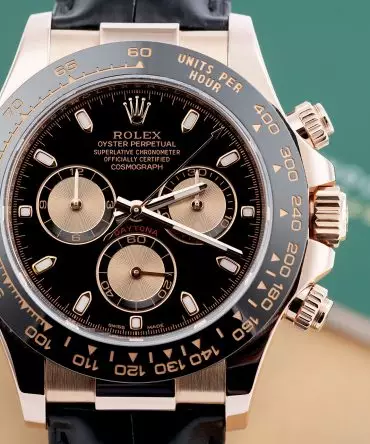 Alternative view of Rolex Cosmograph Daytona 116515LN-0017 - 40mm - Black Dial - Oysterflex - Everose Gold 18K