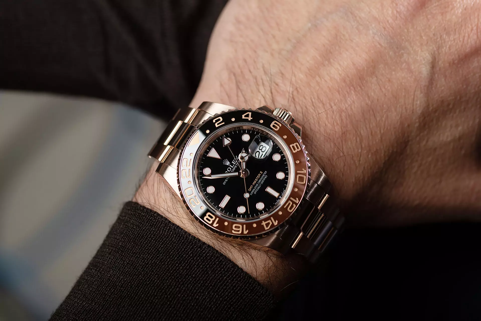 Rolex Cosmopolitan GMT Master II 126715CHNR-0001 "Rootbeer" Fullgold - Everose Gold 18k - Ảnh 4