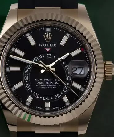 Alternative view of Role Sky-Dweller 326238-0009 - 42mm - Blue Dial - Oysterflex - Oyster Yellow Gold 18K