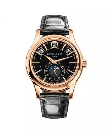 PATEK PHILIPPE Complications - 5205R-010 Annual Calendar, Moonphase - Black Dial - 40mm -  Rose Gold 18K