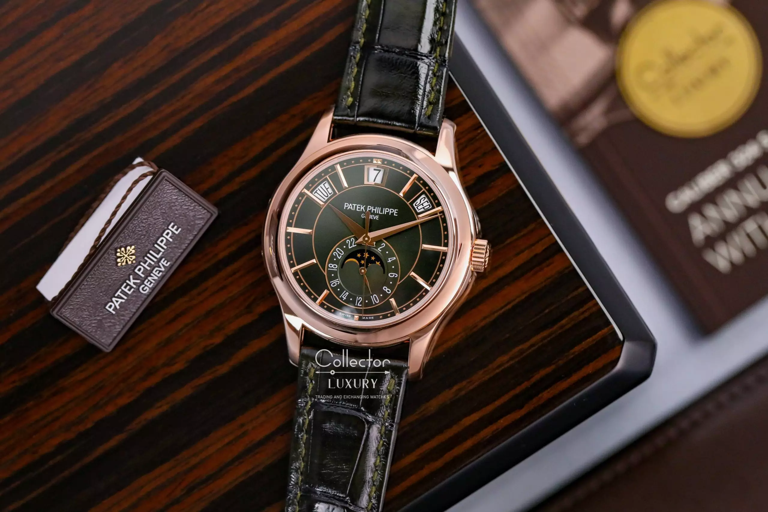 PATEK PHILIPPE Complications - 5205R-011 Annual Calendar, Moonphase - Green Dial - 40mm -  Rose Gold 18K - Ảnh 3