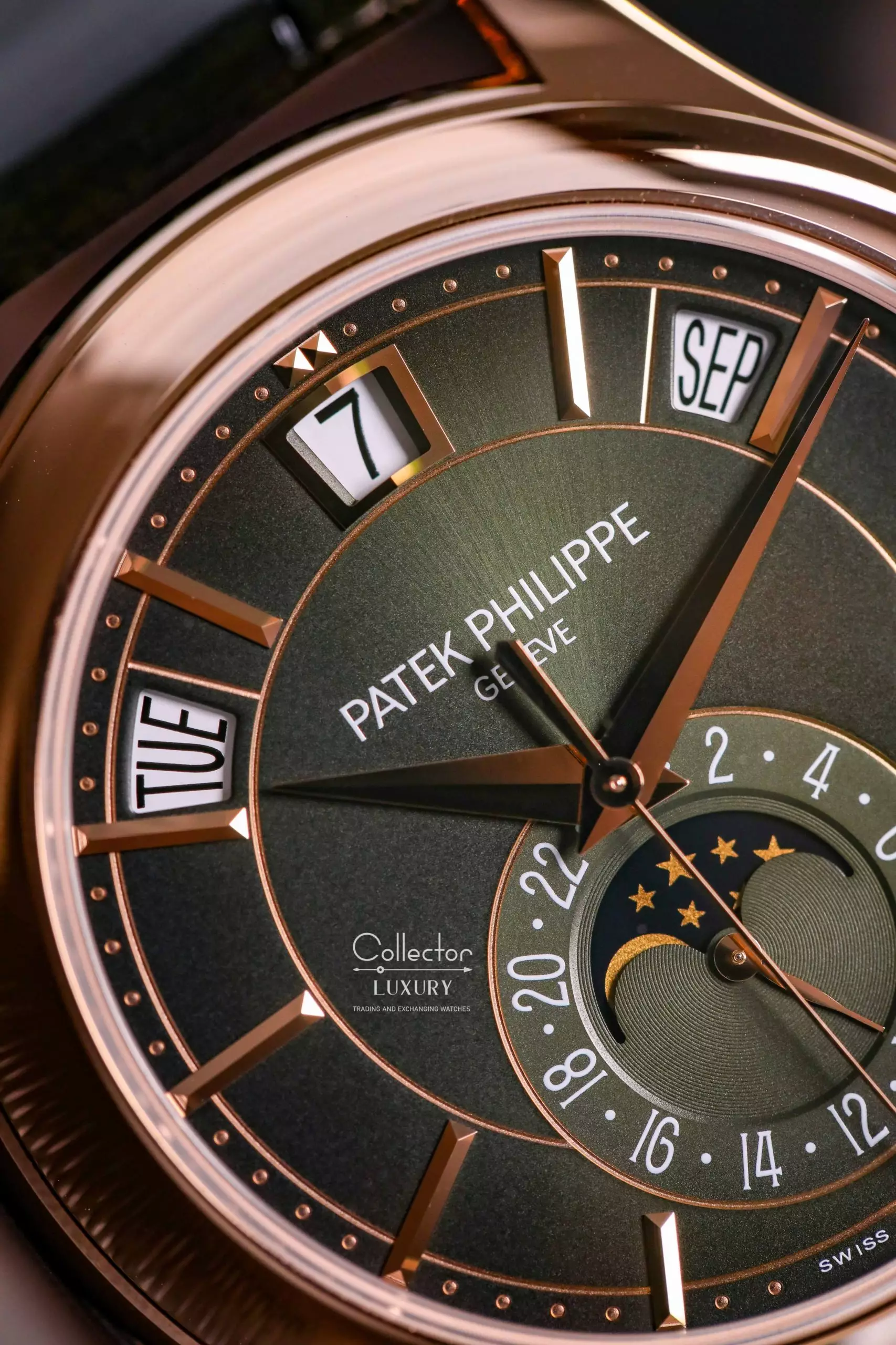 PATEK PHILIPPE Complications - 5205R-011 Annual Calendar, Moonphase - Green Dial - 40mm -  Rose Gold 18K - Ảnh 6