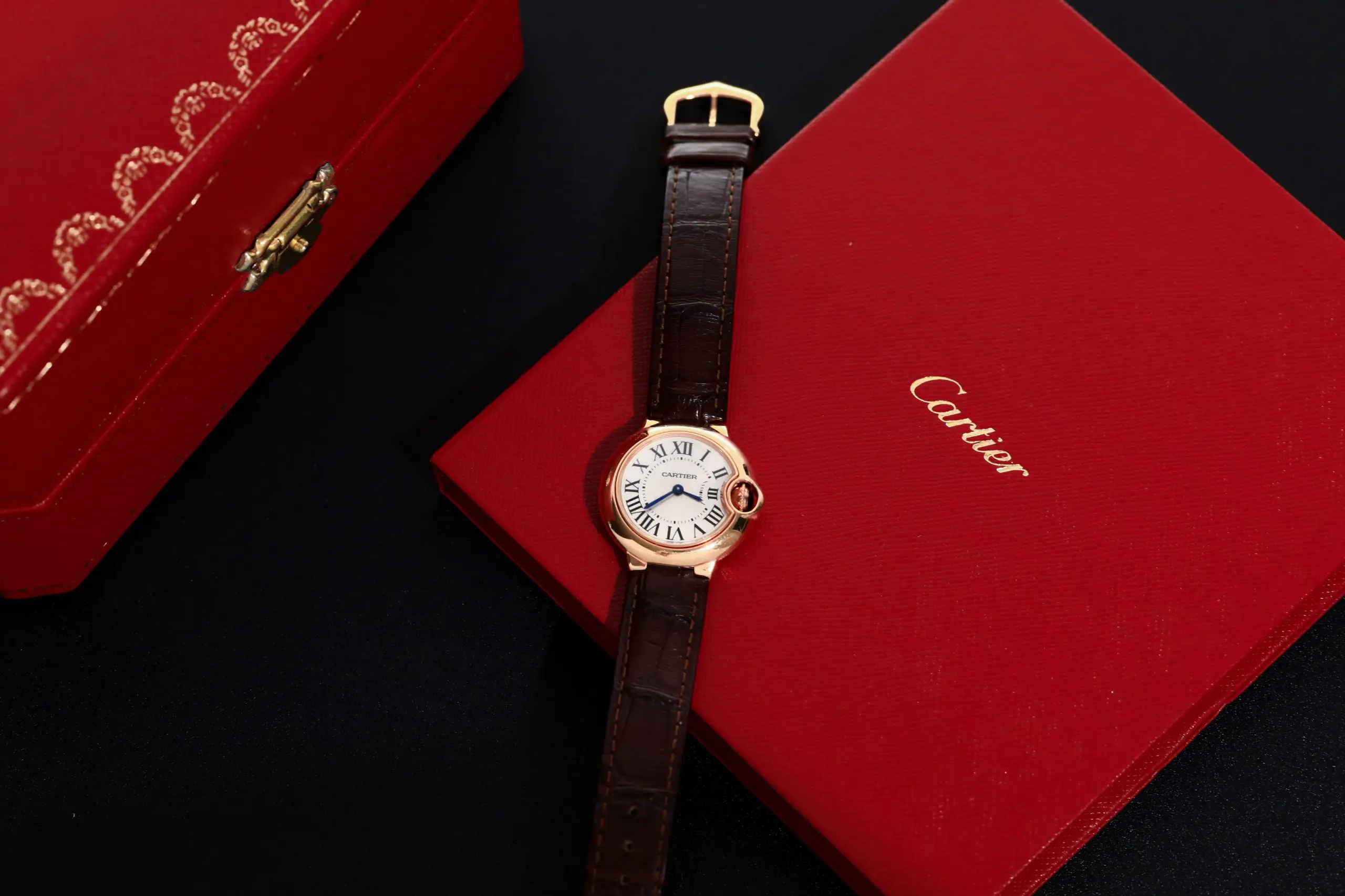 Cartier Ballon Bleu de Cartier - WGBB0007 - White dial - Rose gold 18k - 28mm - Ảnh 8